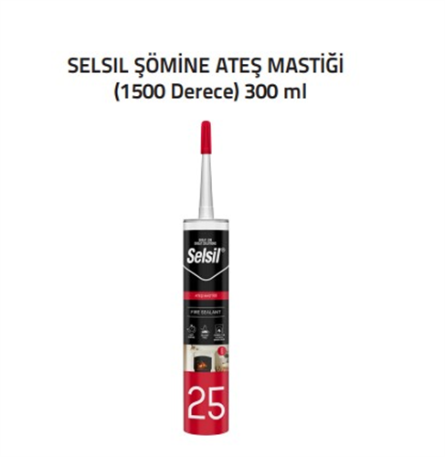 SELSİL ATEŞ MASTİĞİ SİYAH  ( 1500 DERECE )- SELSİL (300ml) (K-25)